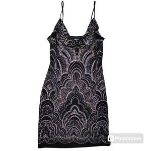NWOT Women's medium black and sparkly silver dress